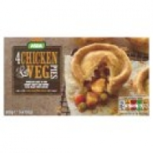 4 Chicken & Veg Pies £2.00