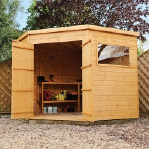 Mercia Timber Shiplap Pent Corner Shed - 8 x 8 ft £590.00