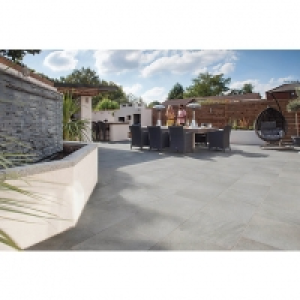 Wickes  Marshalls Symphony Smooth Grey 595 x 595 x 20mm Paving Slab 