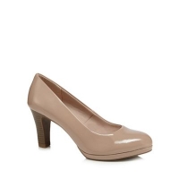 Debenhams  Good for the Sole - Natural patent Gala high wide fit cour
