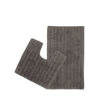 Debenhams  Home Collection - Dark grey pedestal and bath mat set