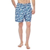 Debenhams  Mantaray - White and blue beach hut print swim shorts