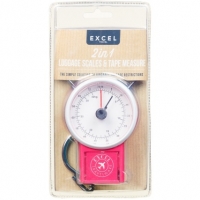 BMStores  2-in-1 Luggage Scales with Tape Measure - Raspberry