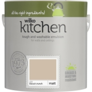 Wilko Matt Emulsion Paint Biscuit Crunch 2.5L &pound;7.50