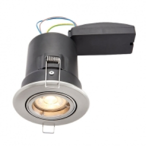 Wickes Brushed Chrome LED Premium Fire Rated Tilt Downlight  &pound;15.00