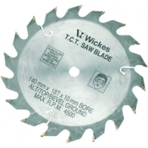 Wickes 18 Teeth Medium Cut Circular Saw Blade - 140 x 10mm £0.50
