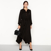 Debenhams  Principles - Black contrast stitch high low dress