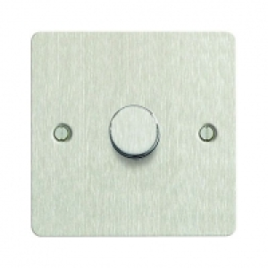 Wickes Dimmer Switch 1 Gang 2 Way 400W Brushed Steel Ultra F £15.99
