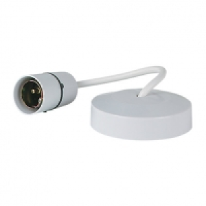 Wickes Ceiling Pendant & Rose with 6in Cable - White Pack of £15.99