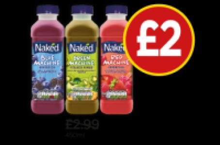 Naked Blue Machine, Green Machine, Red Machine £2.99