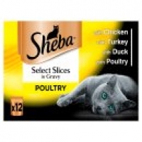 Asda Sheba Select Slices Cat Pouches Poultry Collection in Gravy