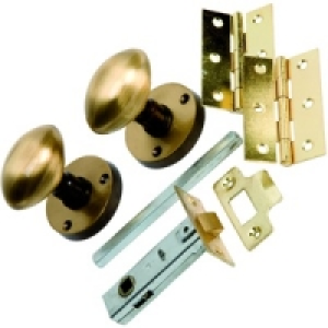 Wickes Nimes Mortice Door Knob Set Antique Brass
