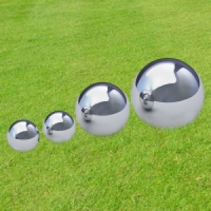 Decorative Stainless Steel Orbs 4 Pack £12.99