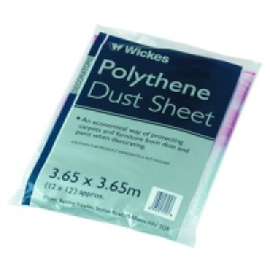 Wickes Polythene Dust Sheet 3.65x3.65m 10 Pack £11.99