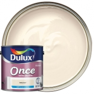 Dulux Once Matt Emulsion Paint - Ivory Lace 2.5L &pound;25.00