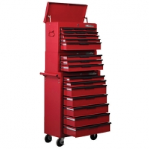 Hilka Heavy Duty 19 Drawer Mobile Combination Unit - Red £260.00