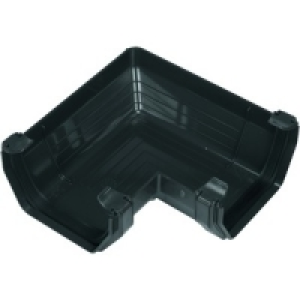 Wickes Black Squareline Gutter 90 Deg Bend