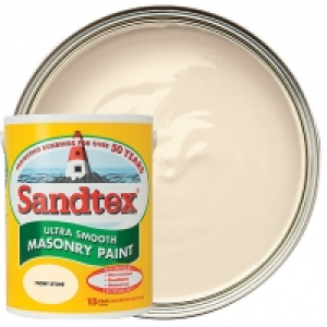 Sandtex Smooth Masonry Paint - Ivory Stone 5L &pound;30.99