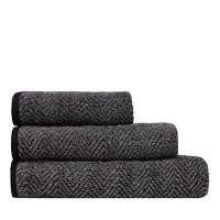 Debenhams  Home Collection - Black Hygge chevron towel