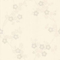 Debenhams  Superfresco - White Mica Cherry Blossom Wallpaper