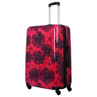 Debenhams  Tripp - Rose /navy Pansy Hard 4 wheel large suitcase