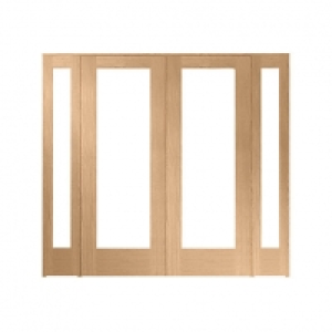 Wickes Oxford Fully Glazed Oak Internal Room Divider 2 x 762 £779.00