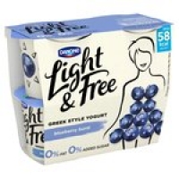 Morrisons  Danone Light & Free Blueberry Yogurt