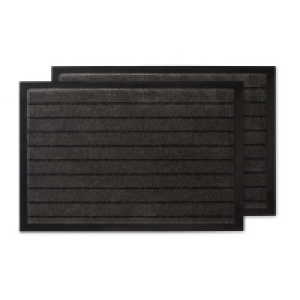 Grey Stripe Twin Pack Utility Mats £4.99