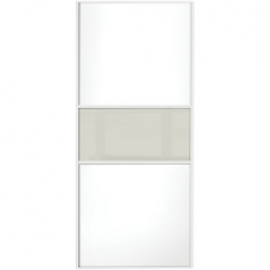 Wickes  Wickes Sliding Wardrobe Door Fineline White Panel & Soft Whi