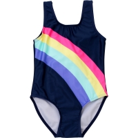 BigW  Wave Zone Girls Rainbow Print Swimsuit - Navy