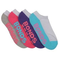 BigW  Bonds Girls Logo Low Cut Socks 4 Pack - Assorted Colours