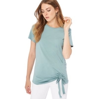 Debenhams  The Collection - Pale green ruched side modal blend t-shirt