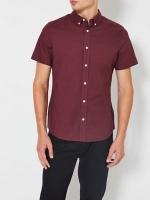 Debenhams  Burton - Berry short sleeve Oxford shirt