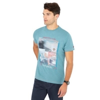 Debenhams  Mantaray - Turquoise photo print cotton t-shirt