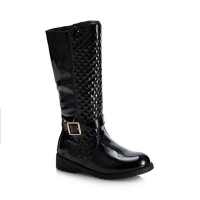 Debenhams  bluezoo - Girls black patent knee high boots