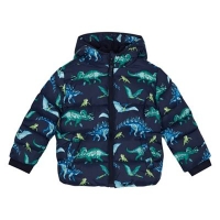 Debenhams  bluezoo - Boys navy dinosaur print shower resistant jacket