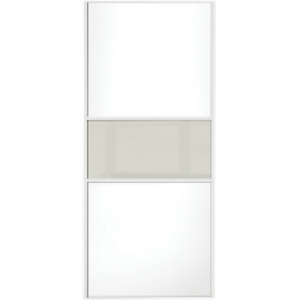 Wickes  Wickes Sliding Wardrobe Door Fineline White Panel & Soft Whi