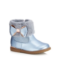 Debenhams  Baker by Ted Baker - Girls blue faux fur cuff ankle boots