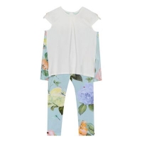 Debenhams  Baker by Ted Baker - Girls pale green floral print top and 