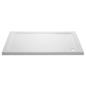 Wickes Rectangle 45mm White Cast Stone Shower Tray - 1200 x  &pound;185.00