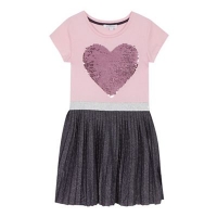 Debenhams  bluezoo - Girls pink sequinned heart dress