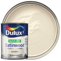 Wickes  Dulux Quick Dry Satinwood Paint - Barley White 750ml