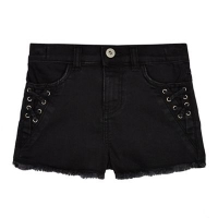 Debenhams  bluezoo - Girls black lace up detail denim shorts