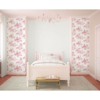 Debenhams  Disney - Pink Disney Princess Toile Wallpaper