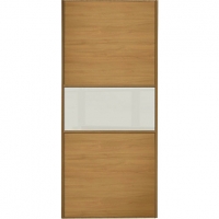 Wickes  Wickes Sliding Wardrobe Door Fineline Oak Panel & Soft White