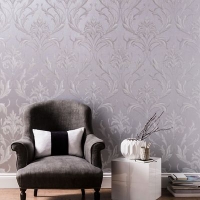 Debenhams  Boutique - Silver & Grey Oxford Wallpaper