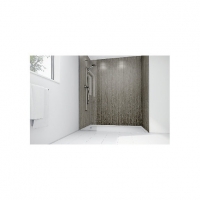 Wickes  Wickes Milanese Stone Laminate 900x900mm 2 sided Shower Pane
