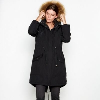 Debenhams  RJR.John Rocha - Black fleece lined hooded parka jacket