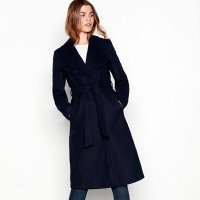 Debenhams  The Collection - Navy double collar belted coat