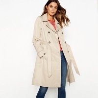 Debenhams  The Collection - Natural double breasted cotton blend trench
